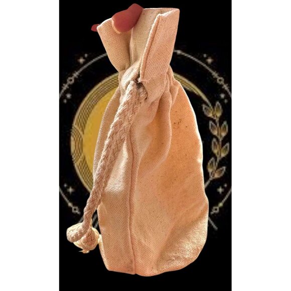 Drawstring Jewelry Pouch Good Mojo Co Sun Face Crystals Stash Bag Cotton - Picture 9 of 12